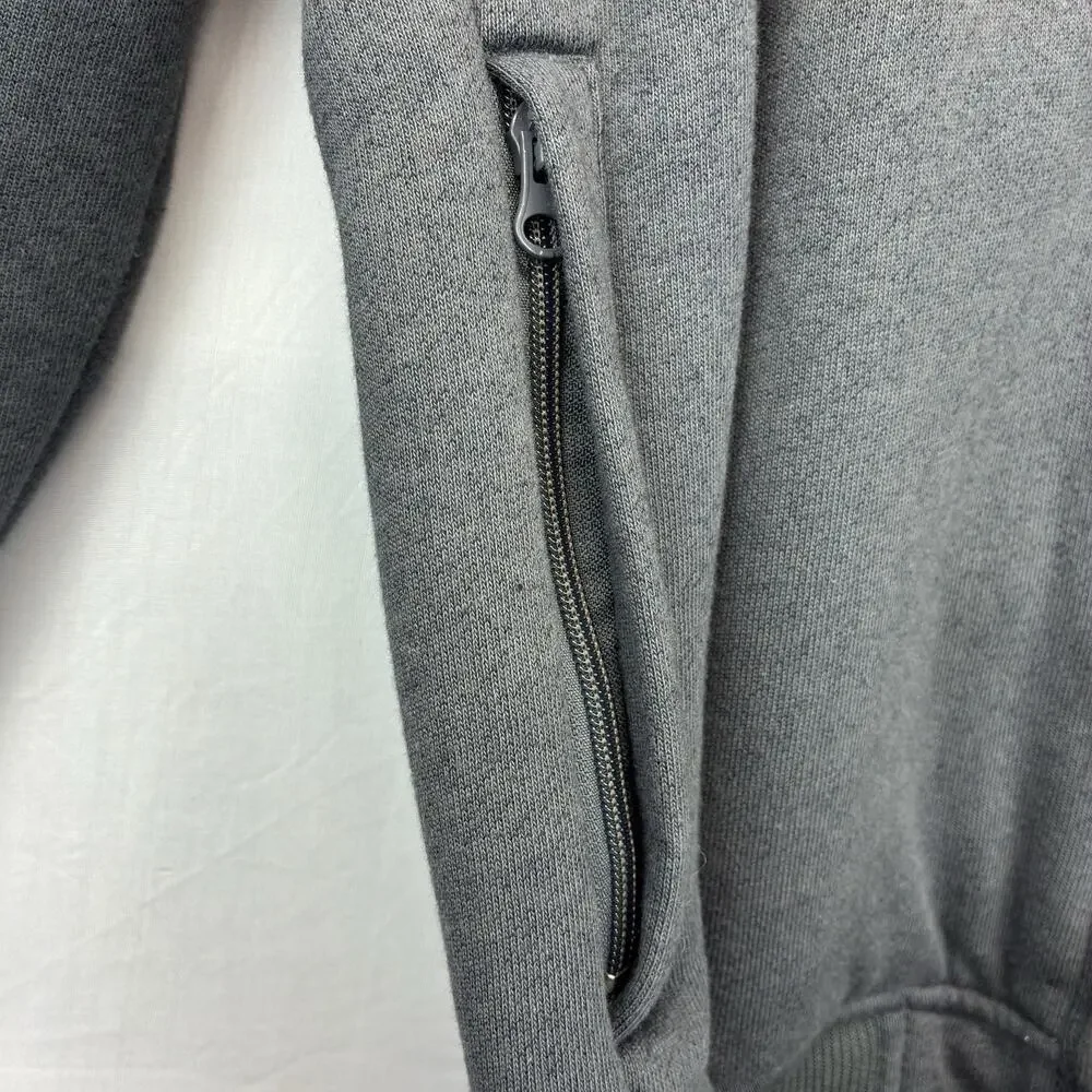 Billabong Men’s Small Fleece Jacket Gray Camo Hooded Full Zip Outdoor